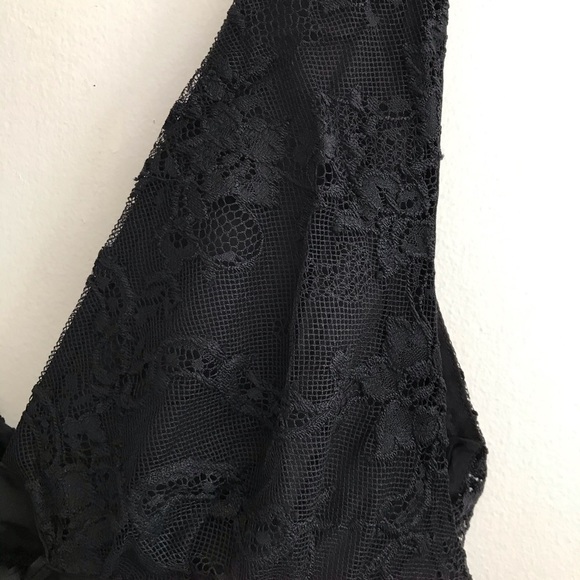Free People Chante Lace Tie Front Black Tank Top - Picture 6 of 11